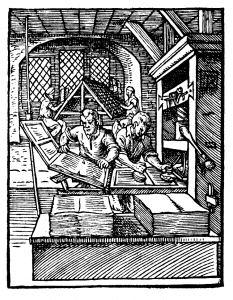 ציור מכונת דפוס משנת 1568